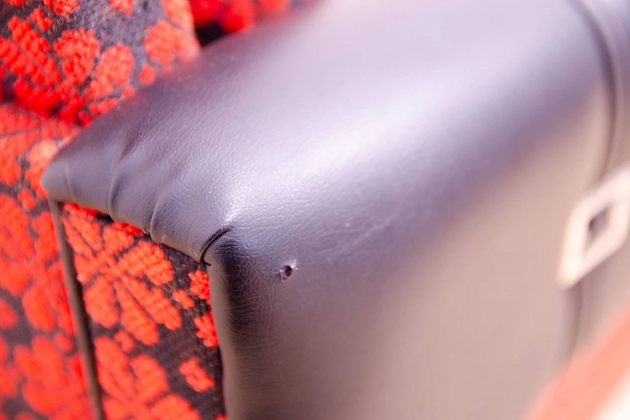 Coppia di poltrone cecoslovacche in similpelle e tessuto, anni '70 16