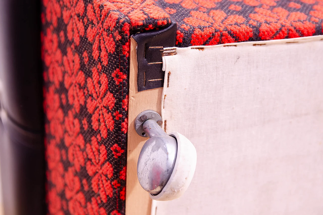 Coppia di poltrone cecoslovacche in similpelle e tessuto, anni '70 18