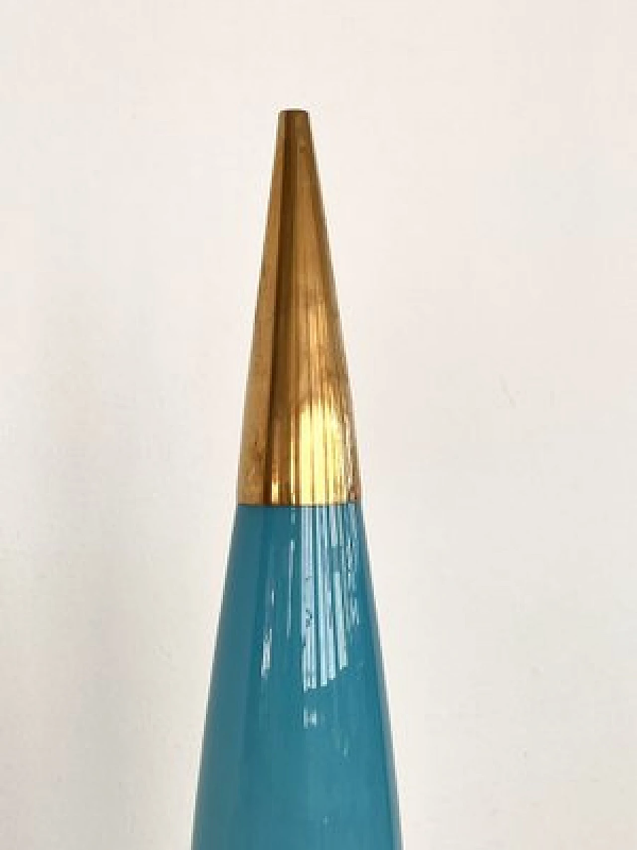 Lampada da terra Rocket in vetro e ottone di Vistosi, anni '70 6