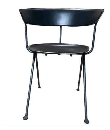 Officina black leather chair by Magis, 2000s