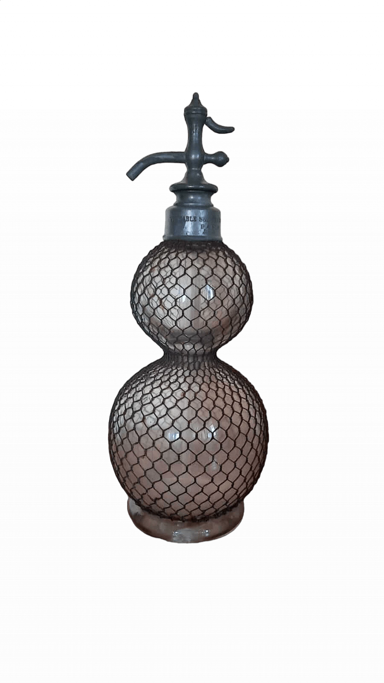 Metal and glass drink siphon, 1970s 5