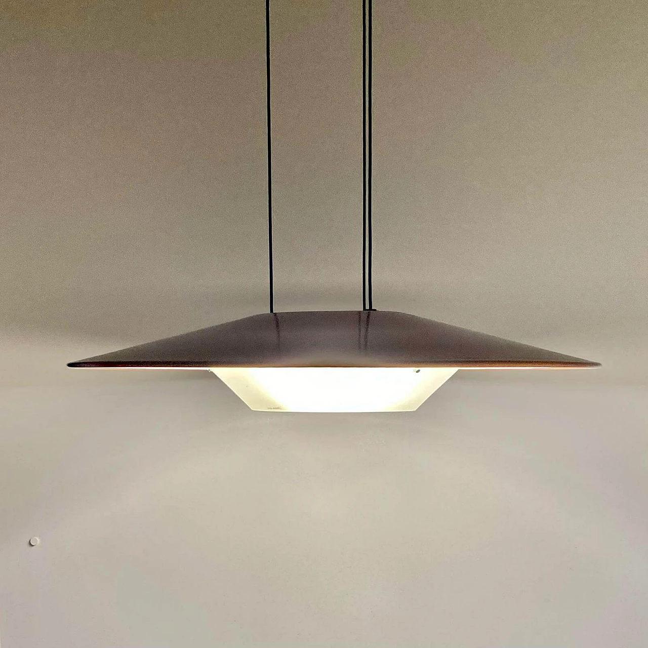 Lampadario in rame e ferro smaltato di Foscarini, anni '80 5