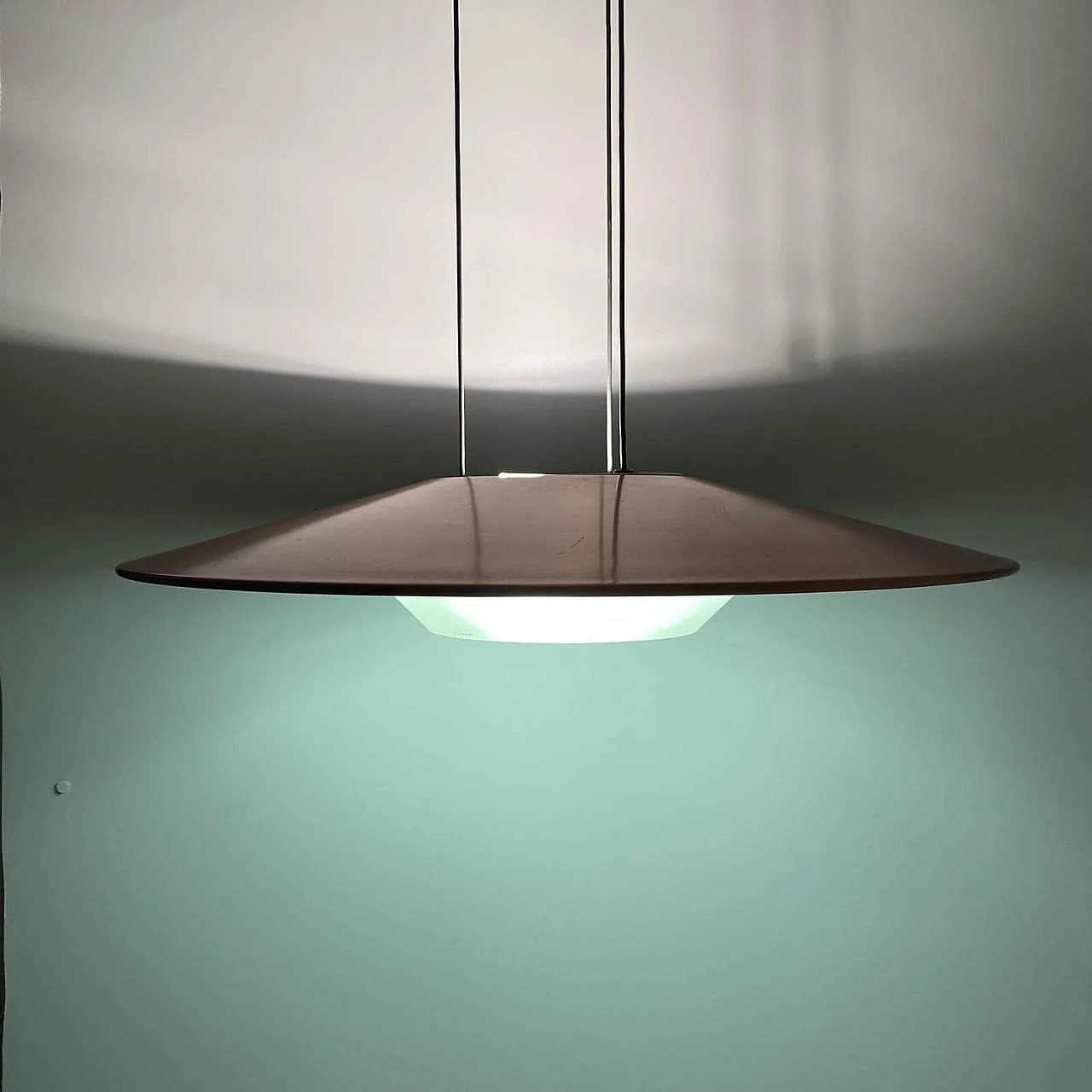 Lampadario in rame e ferro smaltato di Foscarini, anni '80 7