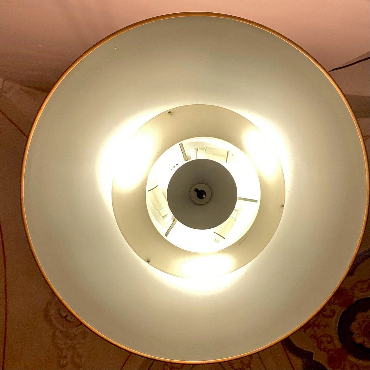 Lampadario in rame e ferro smaltato di Foscarini, anni '80 10