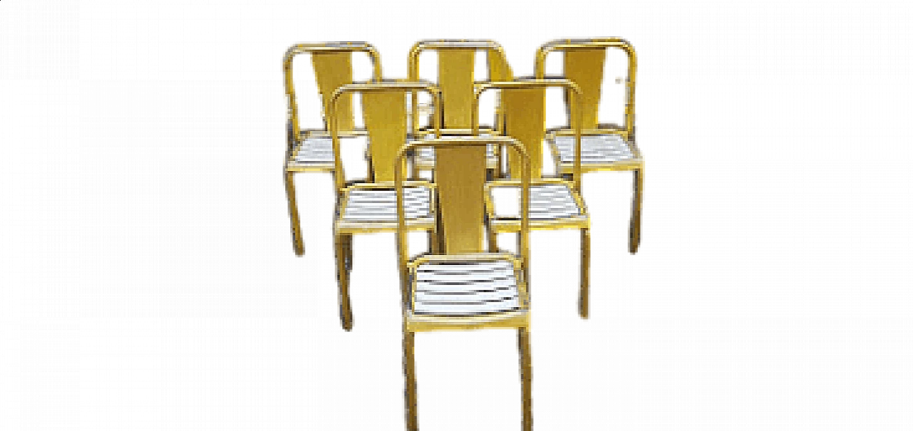 6 T4 iron chairs by Tolix, 1940s 1387027