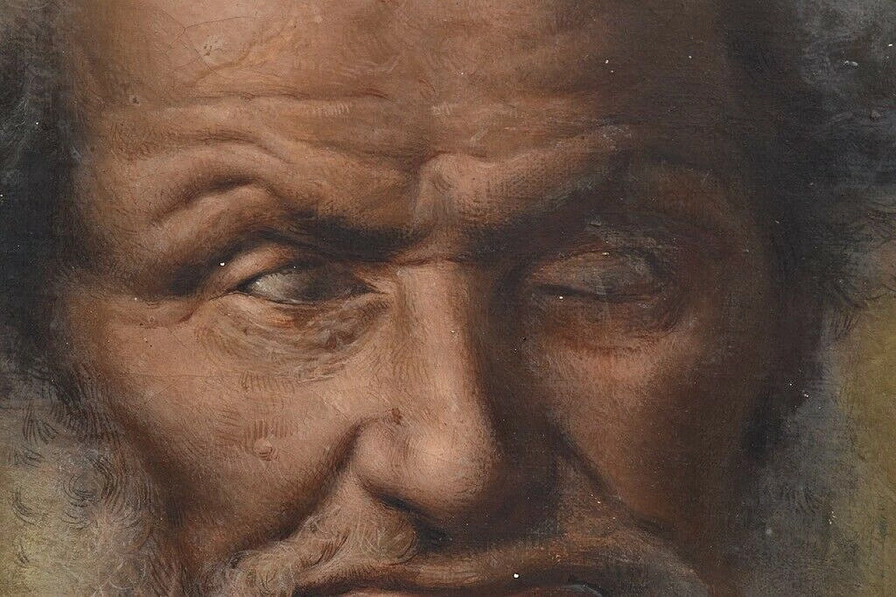 Ritratto di schiavo, dipinto a olio su tela, '800 2
