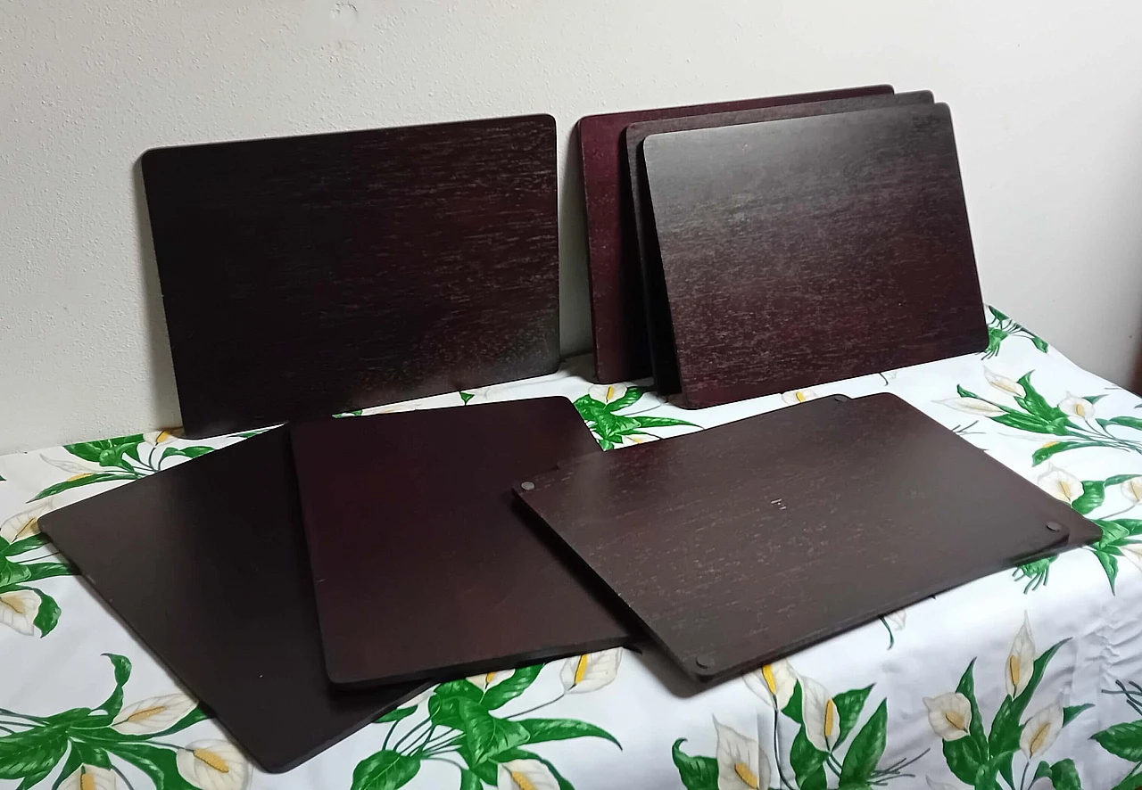 8 Tovagliette in teak, anni '90 5