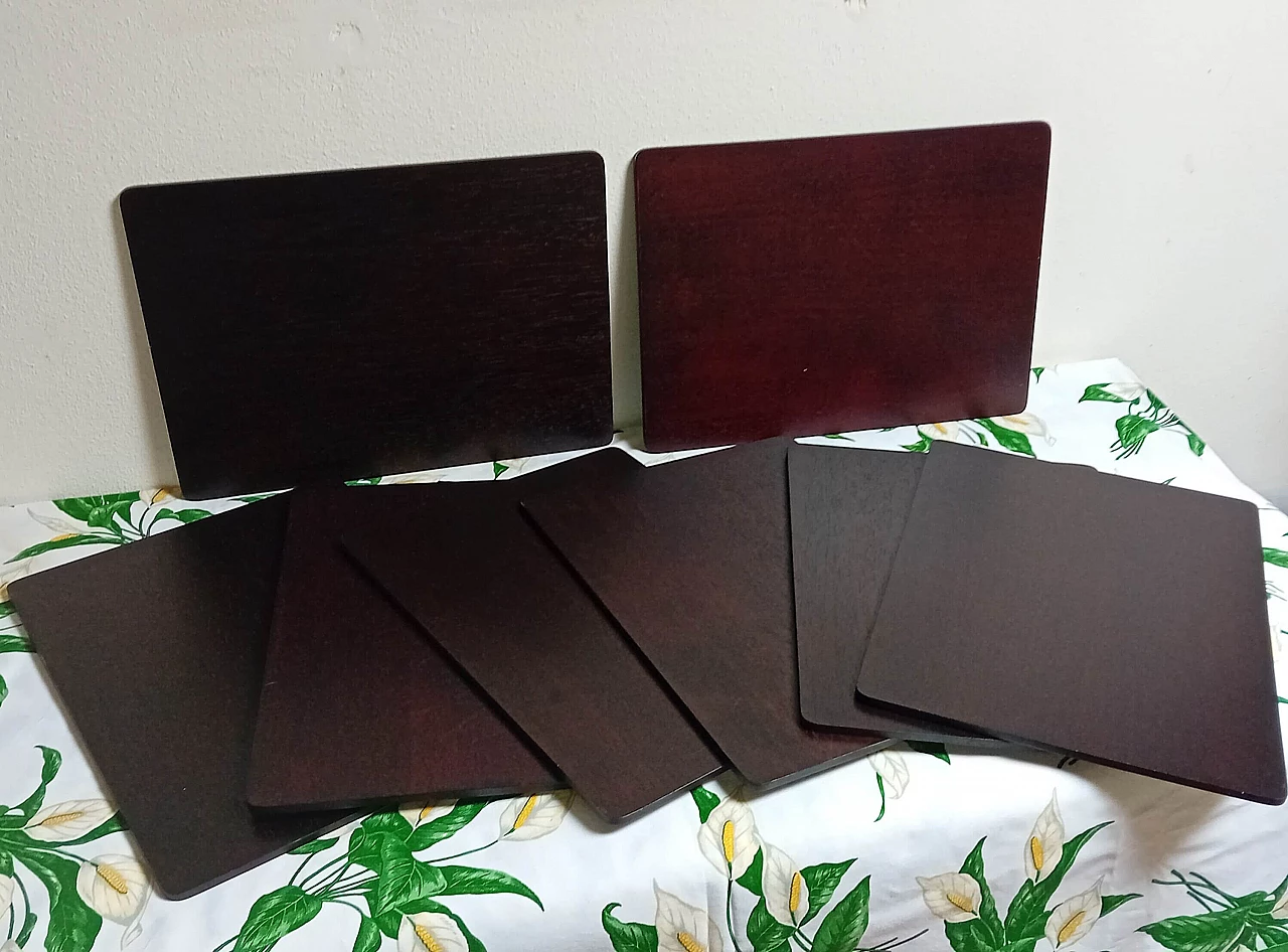 8 Tovagliette in teak, anni '90 11