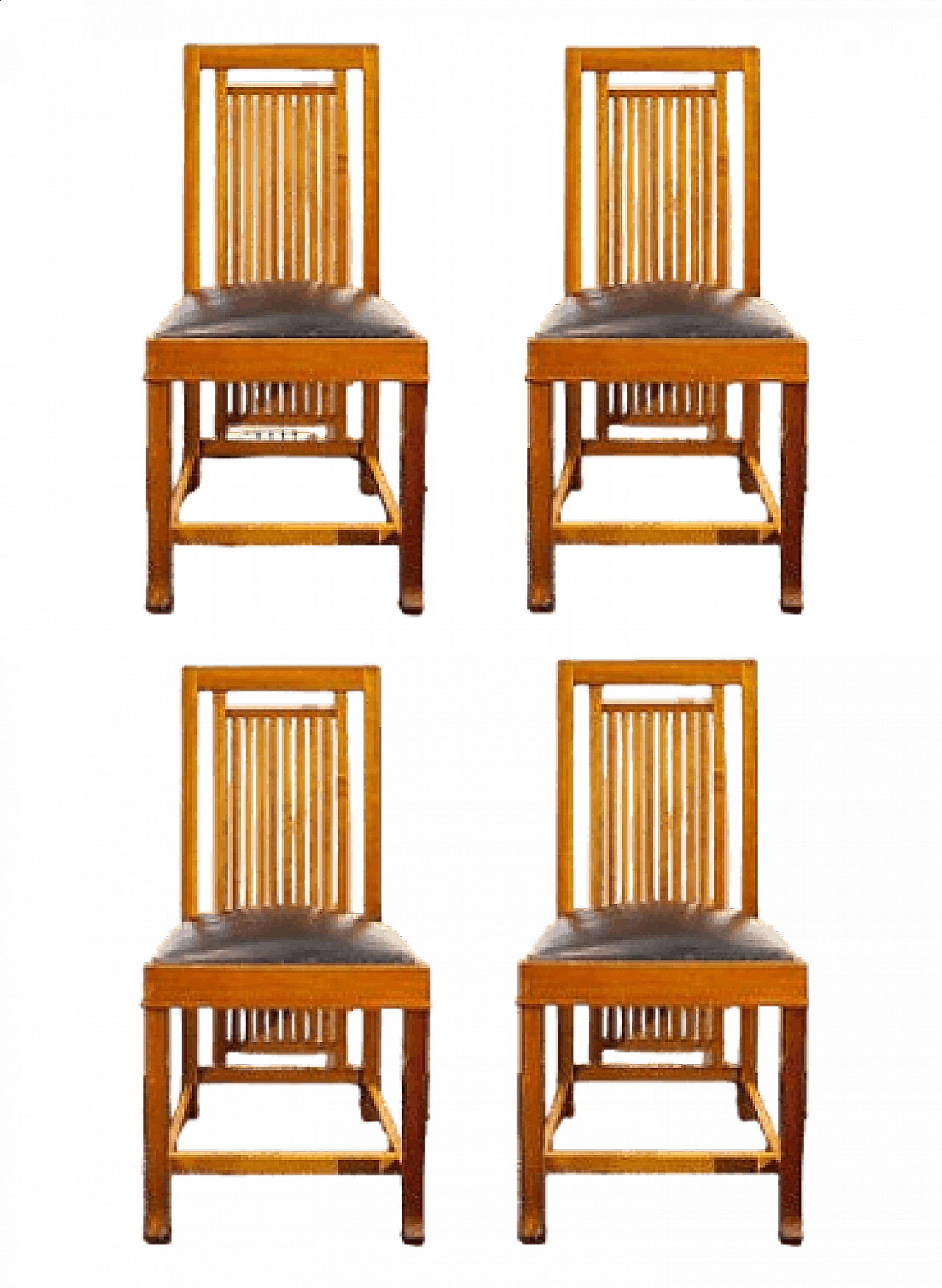 4 Sedie Coonley 2 di Frank Lloyd Wright per Cassina, 1992 8