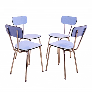 4 Chairs in chromed metal and formica by Kovona, 1960s