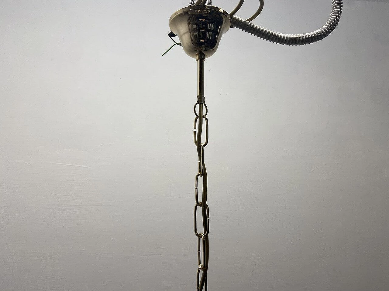 Brass and Murano glass chandelier, 1980s 7