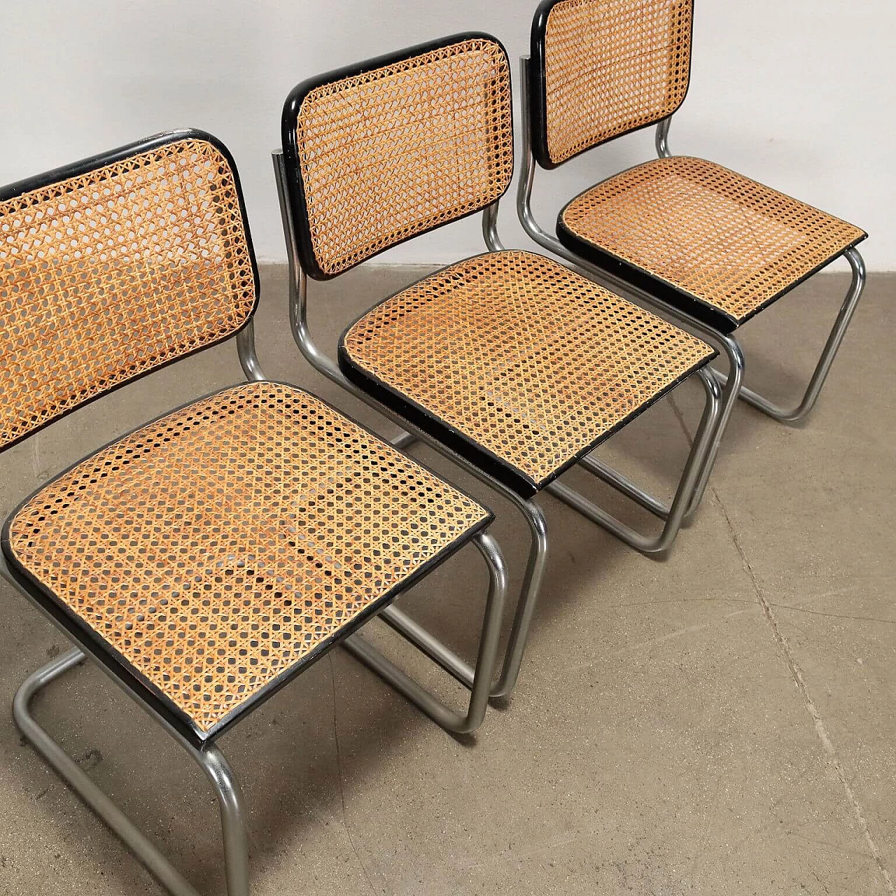 3 Cesca chairs by Marcel Breuer for Gavina, 1960s 7