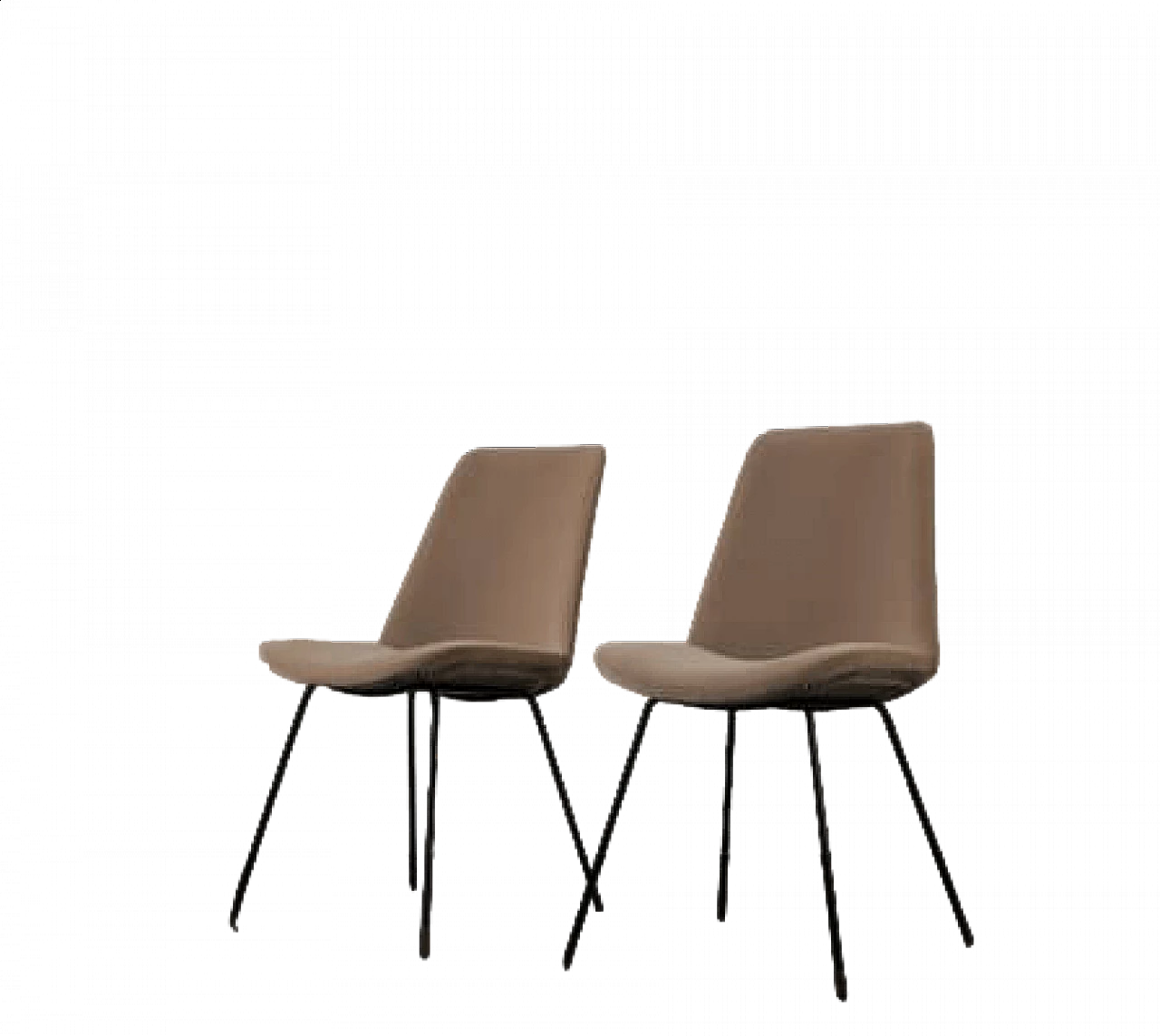 Pair of DU22 chairs by Gastone Rinaldi for Rima, 1950s 12