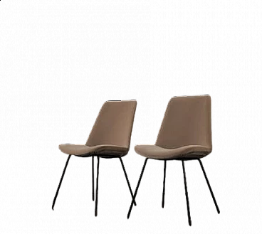 Pair of DU22 chairs by Gastone Rinaldi for Rima, 1950s