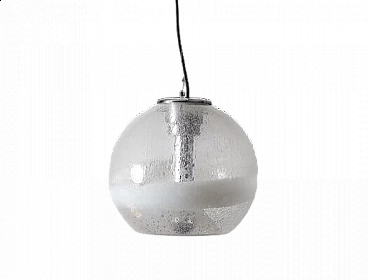 Lampada da soffitto in vetro di Sothis, anni '70