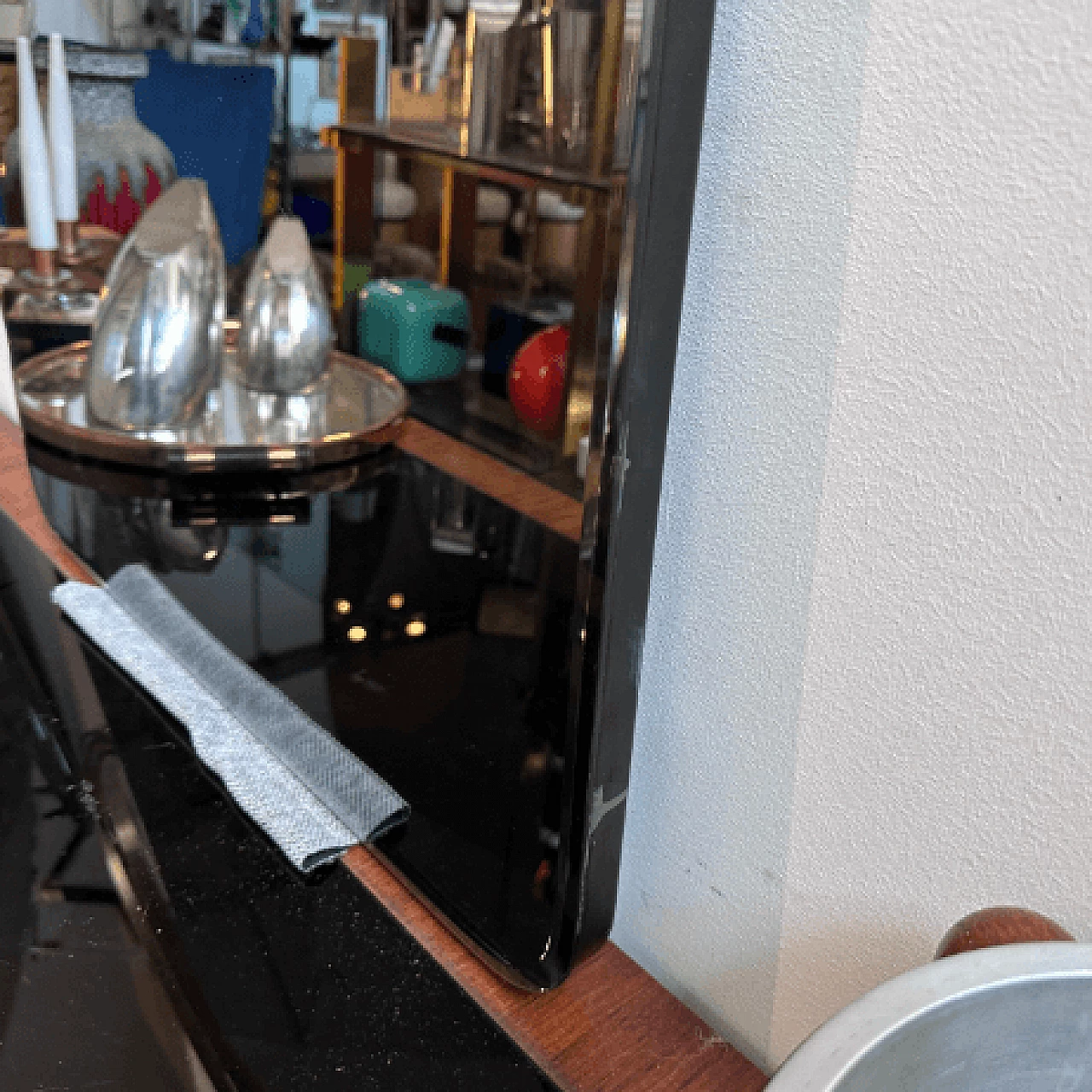 Specchio da parete in ottone stile Luciano Frigerio, anni '60 5