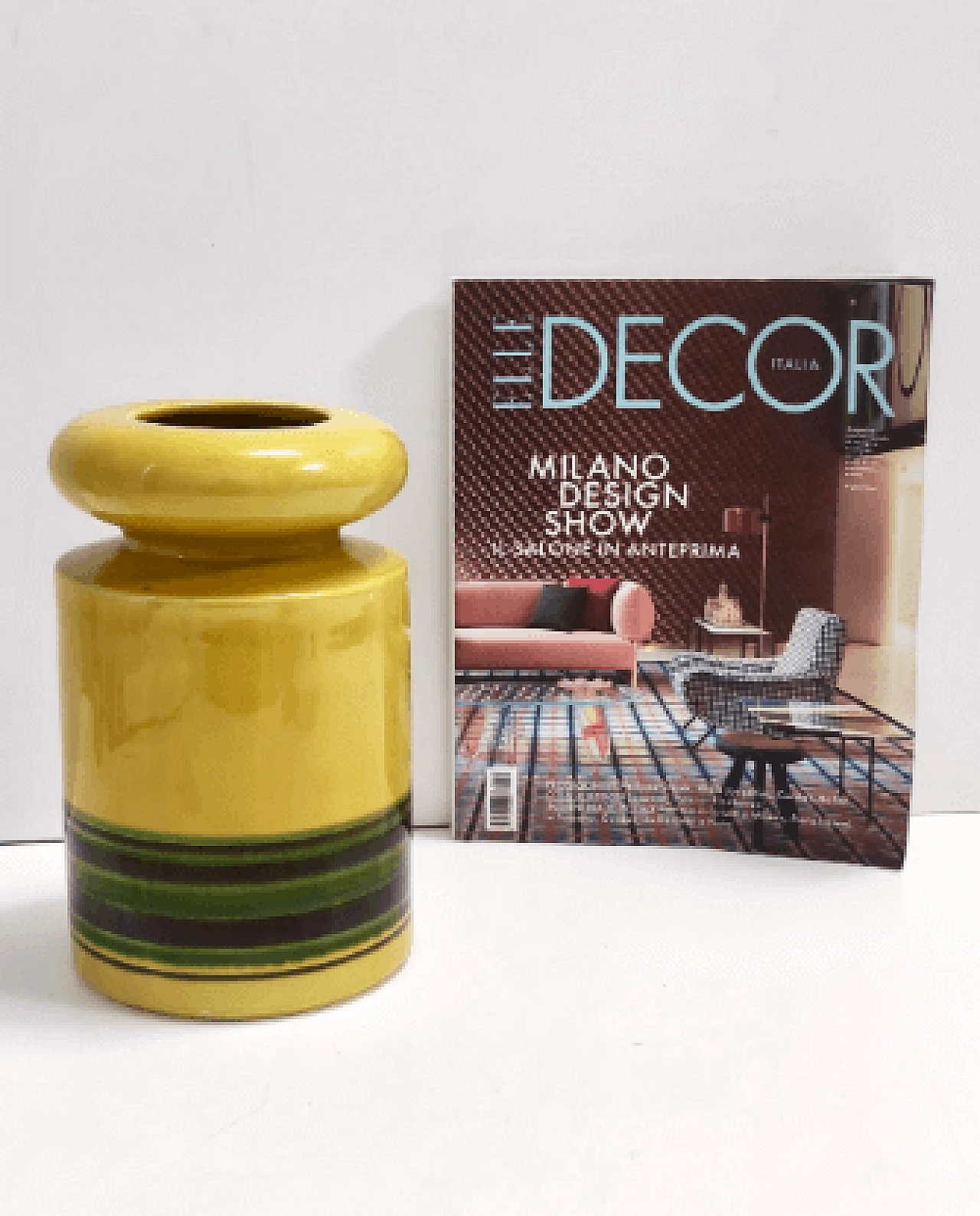 Coppia di bottiglie e vaso in ceramica smaltata di Parravicini, anni '70 3