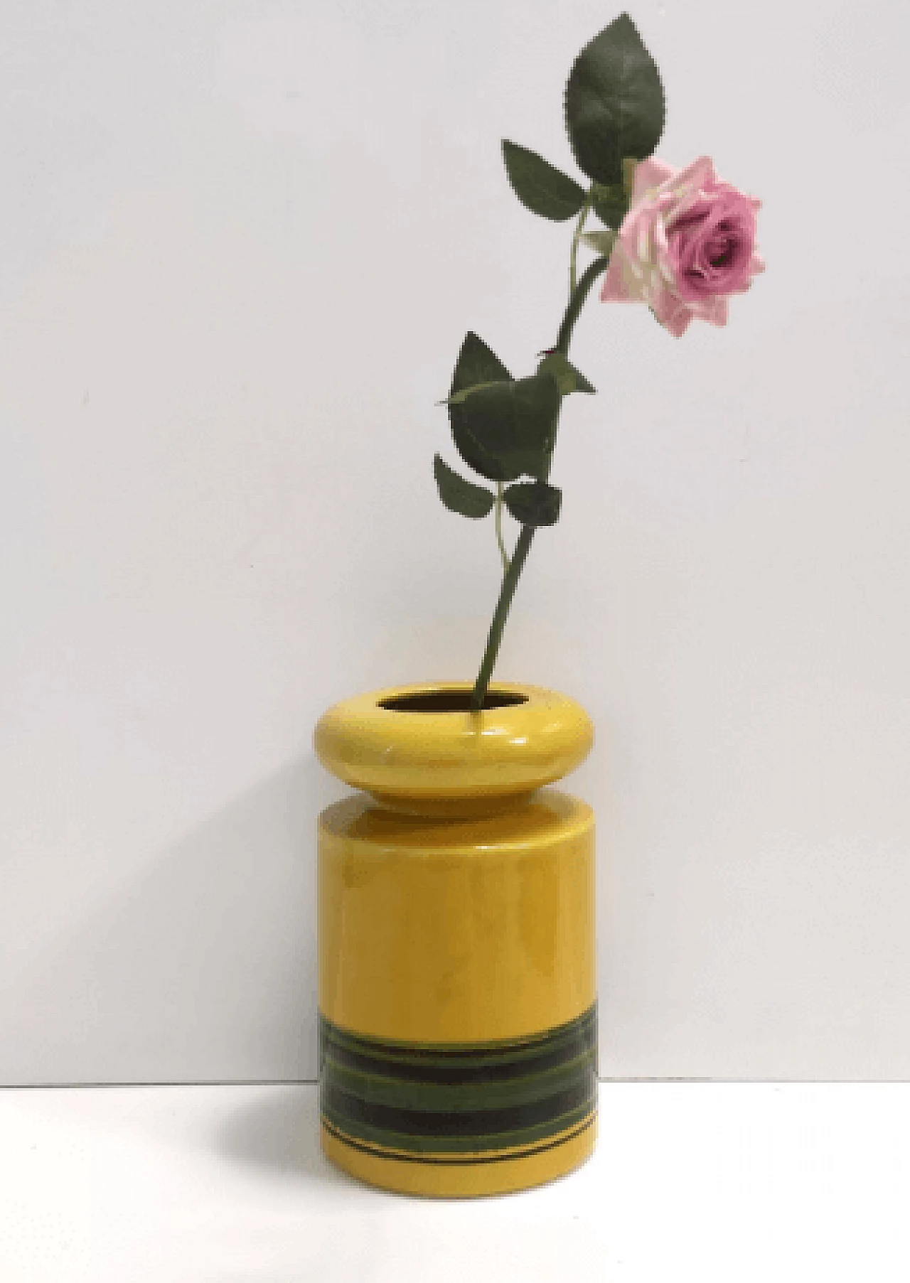 Coppia di bottiglie e vaso in ceramica smaltata di Parravicini, anni '70 4