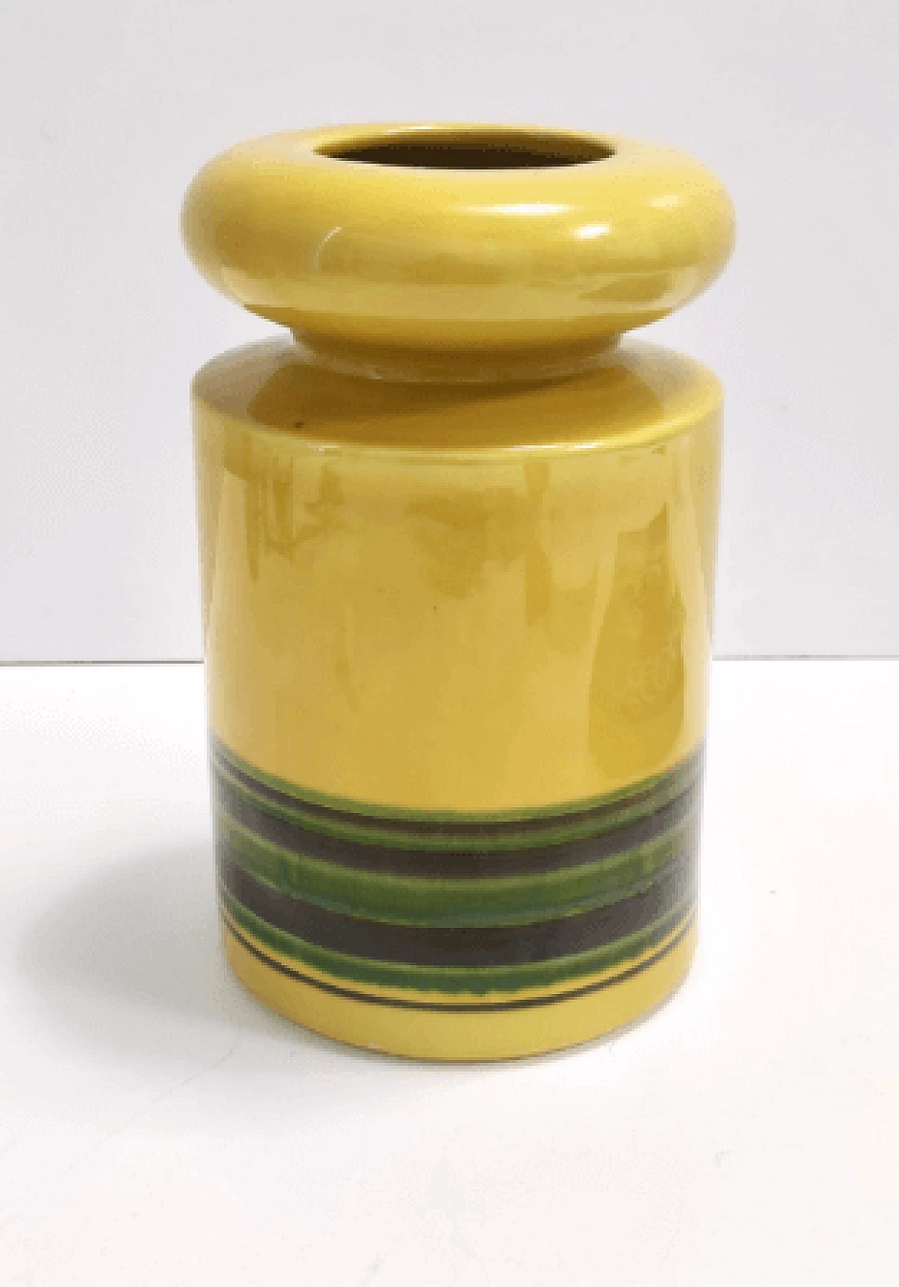 Coppia di bottiglie e vaso in ceramica smaltata di Parravicini, anni '70 8
