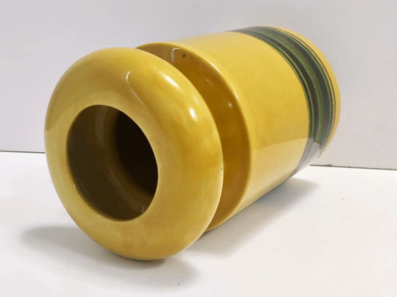 Coppia di bottiglie e vaso in ceramica smaltata di Parravicini, anni '70 10