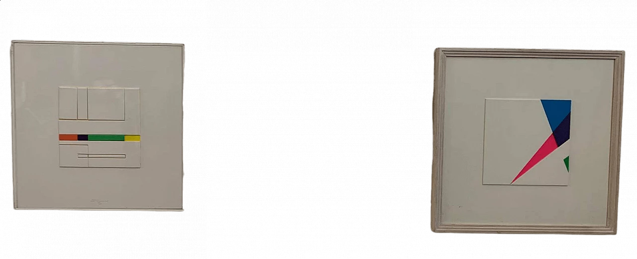 Alfredo Troisi, Evolution of the square, mixed media on cardboard, 1975 8