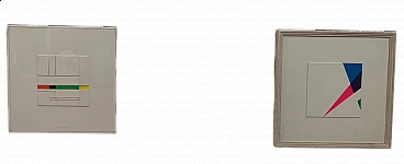 Alfredo Troisi, Evolution of the square, mixed media on cardboard, 1975