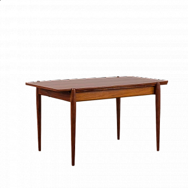 Tavolo allungabile impiallacciato mogano nello stile di Gio Ponti, anni '60
