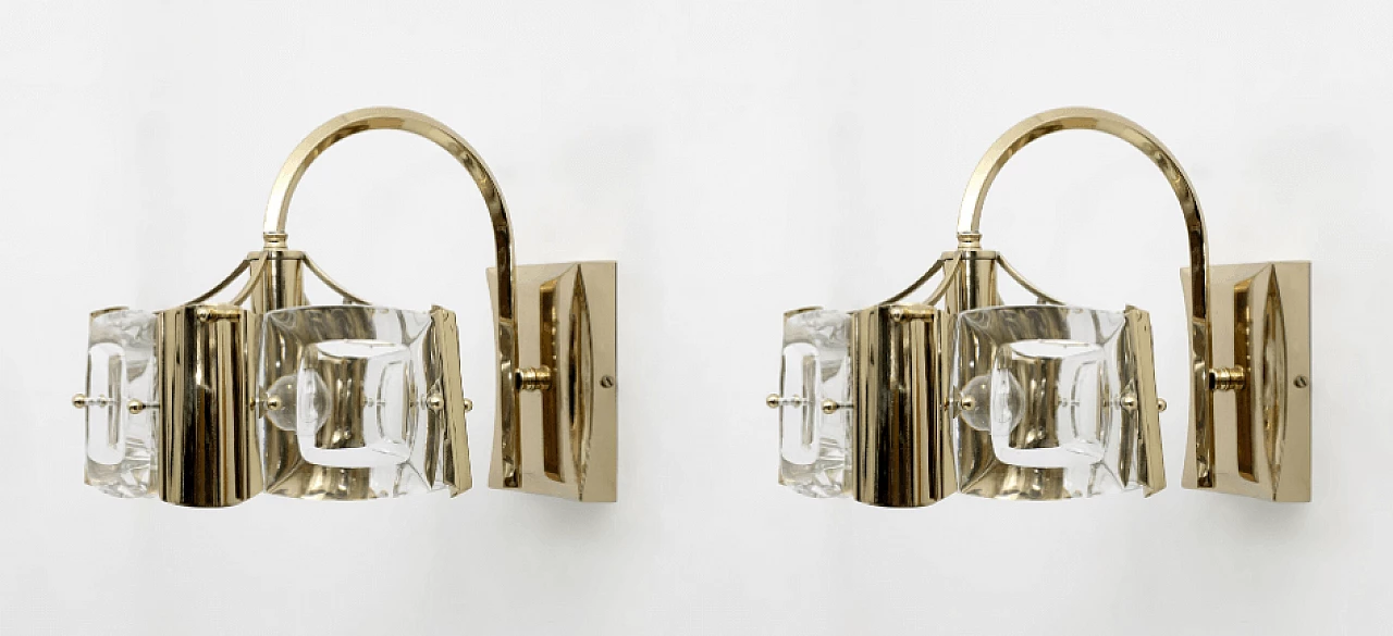 Pair of wall lights by Oscar Torlasco for Stilkronen, 1960s 7