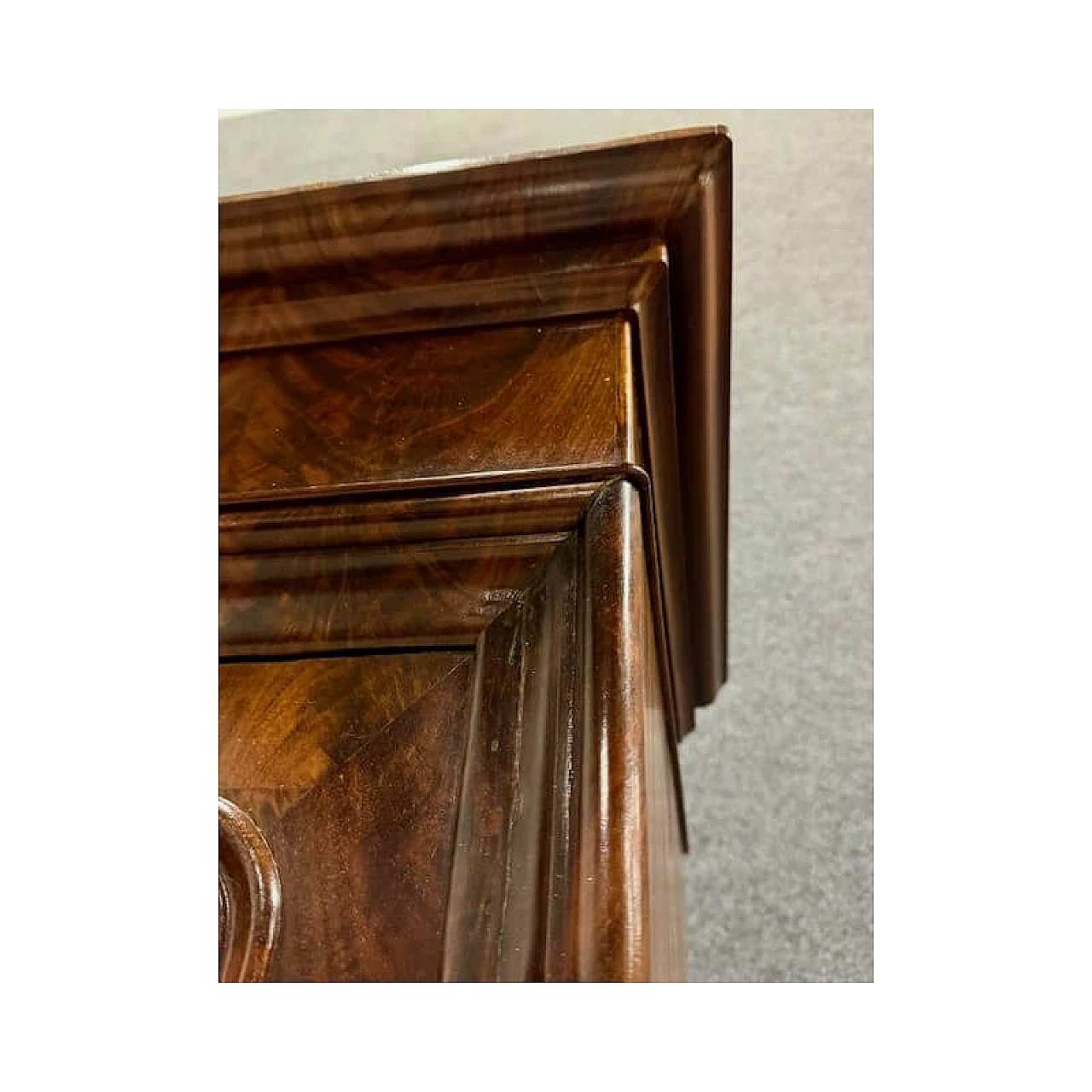 French Charles X mahogany display cabinet, 19th century 5