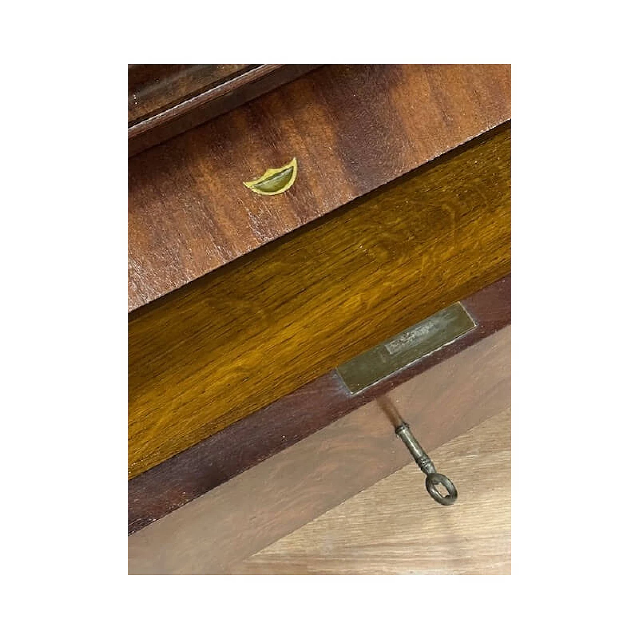 French Charles X mahogany display cabinet, 19th century 9