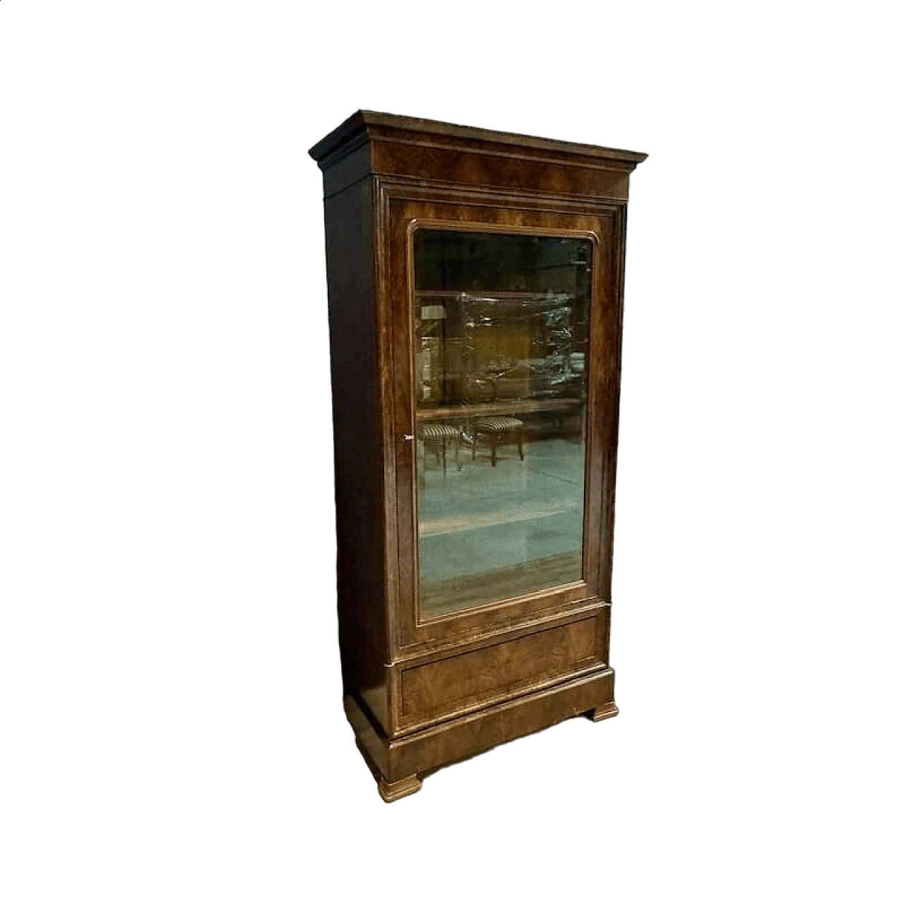 French Charles X mahogany display cabinet, 19th century 12