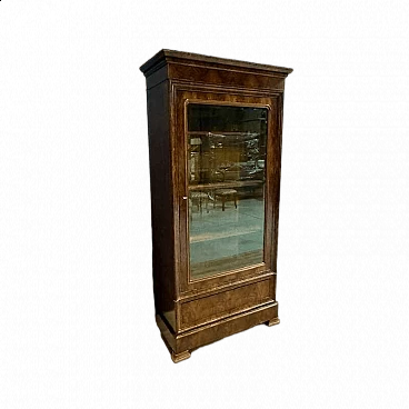 French Charles X mahogany display cabinet, 19th century