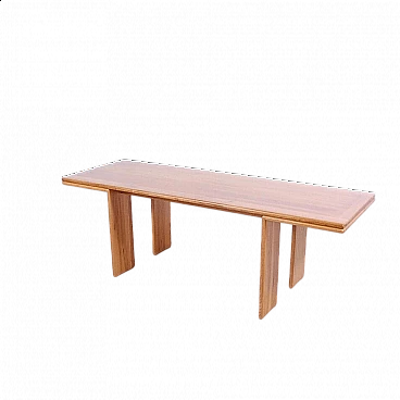Solid wood table attributed to Mario Marenco, 1980s