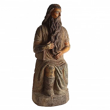 Moses, walnut wooden statue, late 18th century