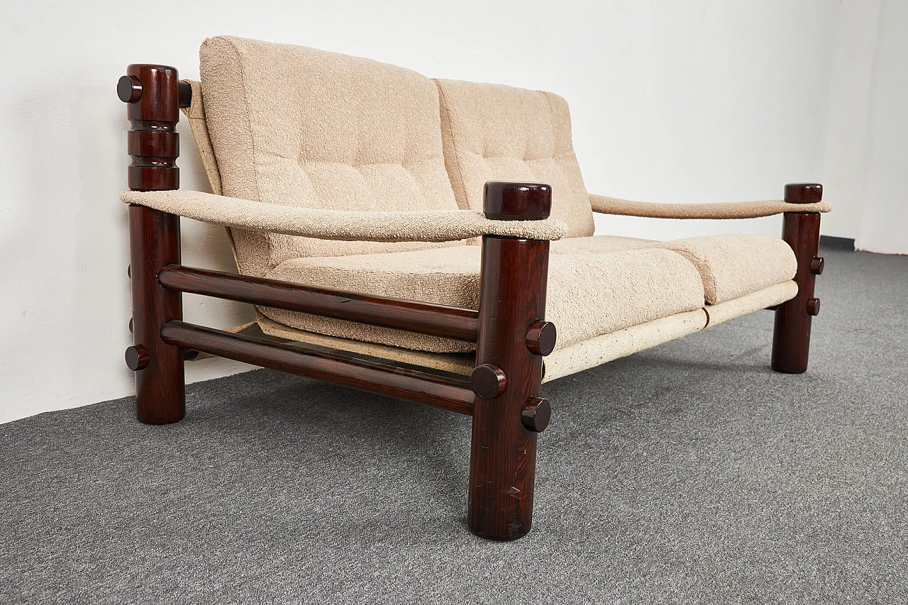 Pair of Björn Safari Lounge chairs and sofa by Aleksander Kuczma, 1975 5