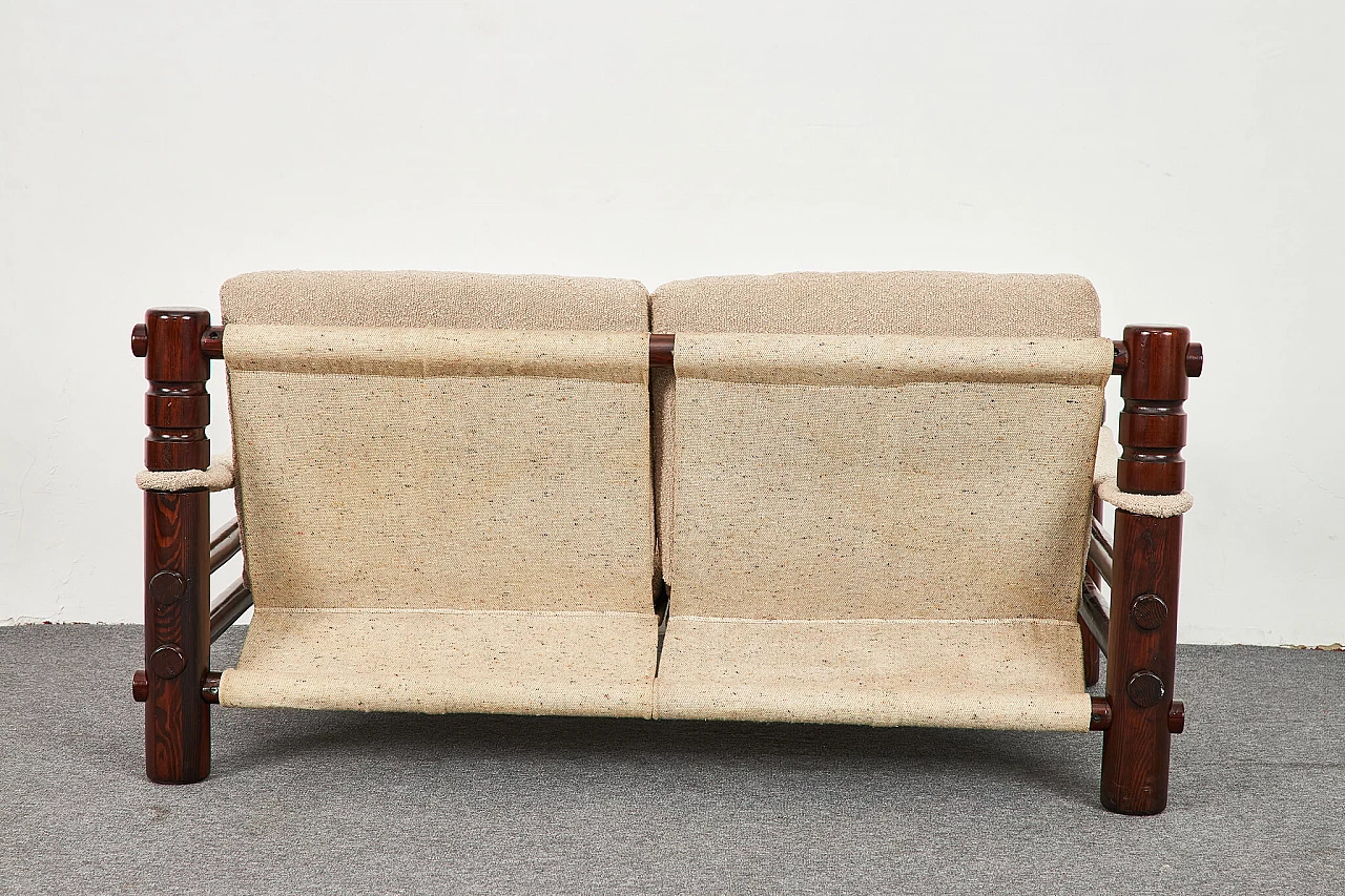 Pair of Björn Safari Lounge chairs and sofa by Aleksander Kuczma, 1975 6