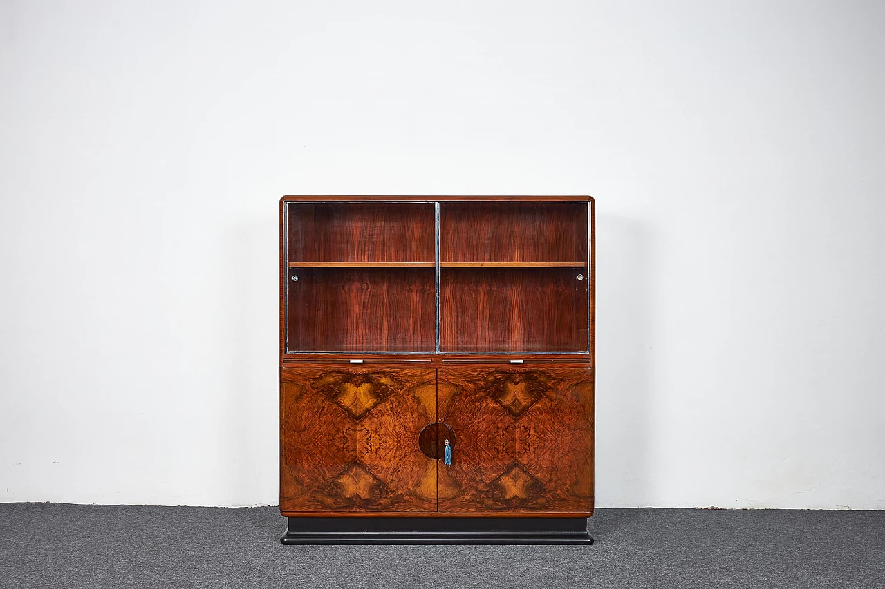 L Seria sideboard with display case by Jindřich Halabala for UP Závody, 1930s 1