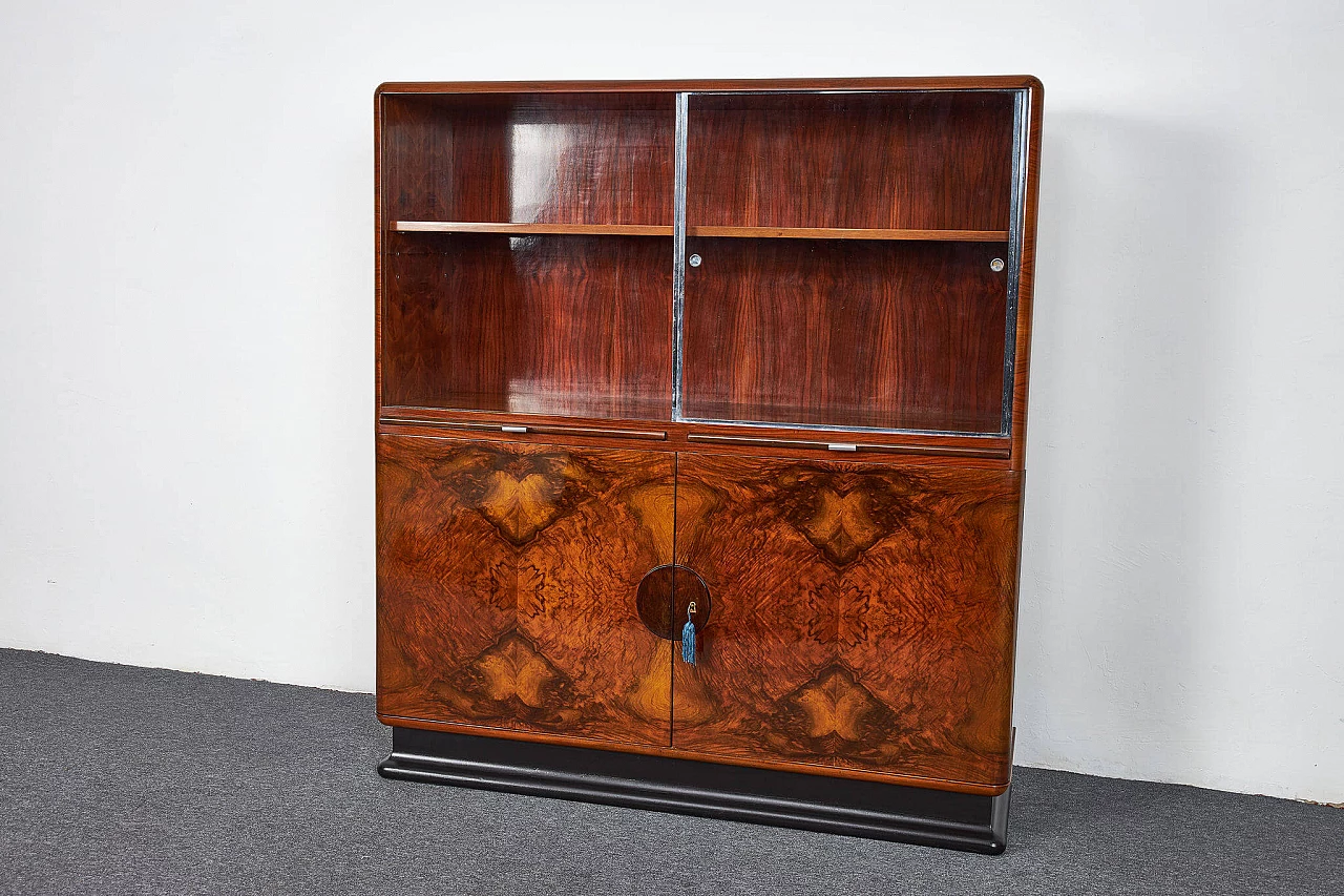 L Seria sideboard with display case by Jindřich Halabala for UP Závody, 1930s 3
