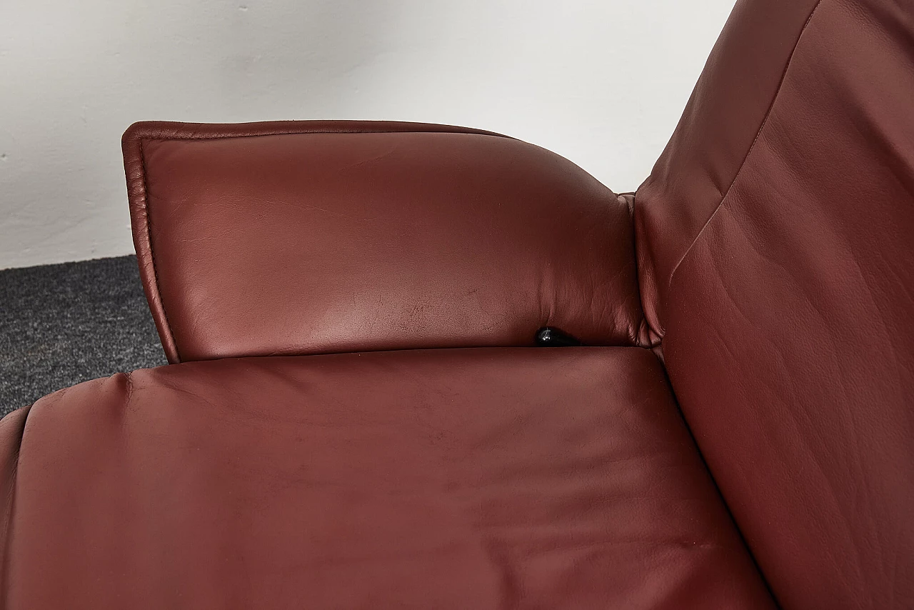 Veranda leather sofa and armchair by Vico Magistretti for Cassina, 1980s 20