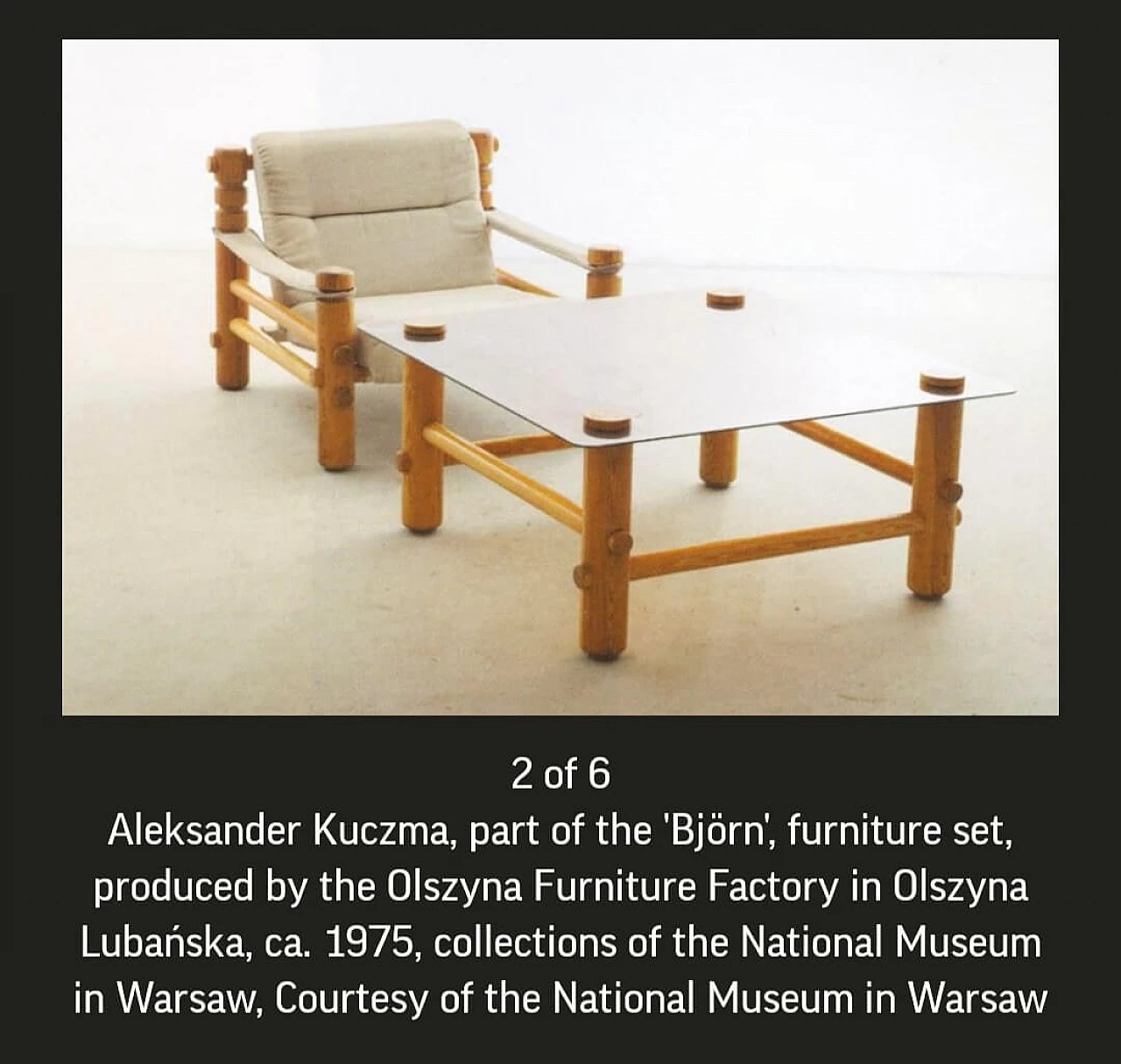 Pair of Björn Safari Lounge chairs and sofa by Aleksander Kuczma, 1975 13