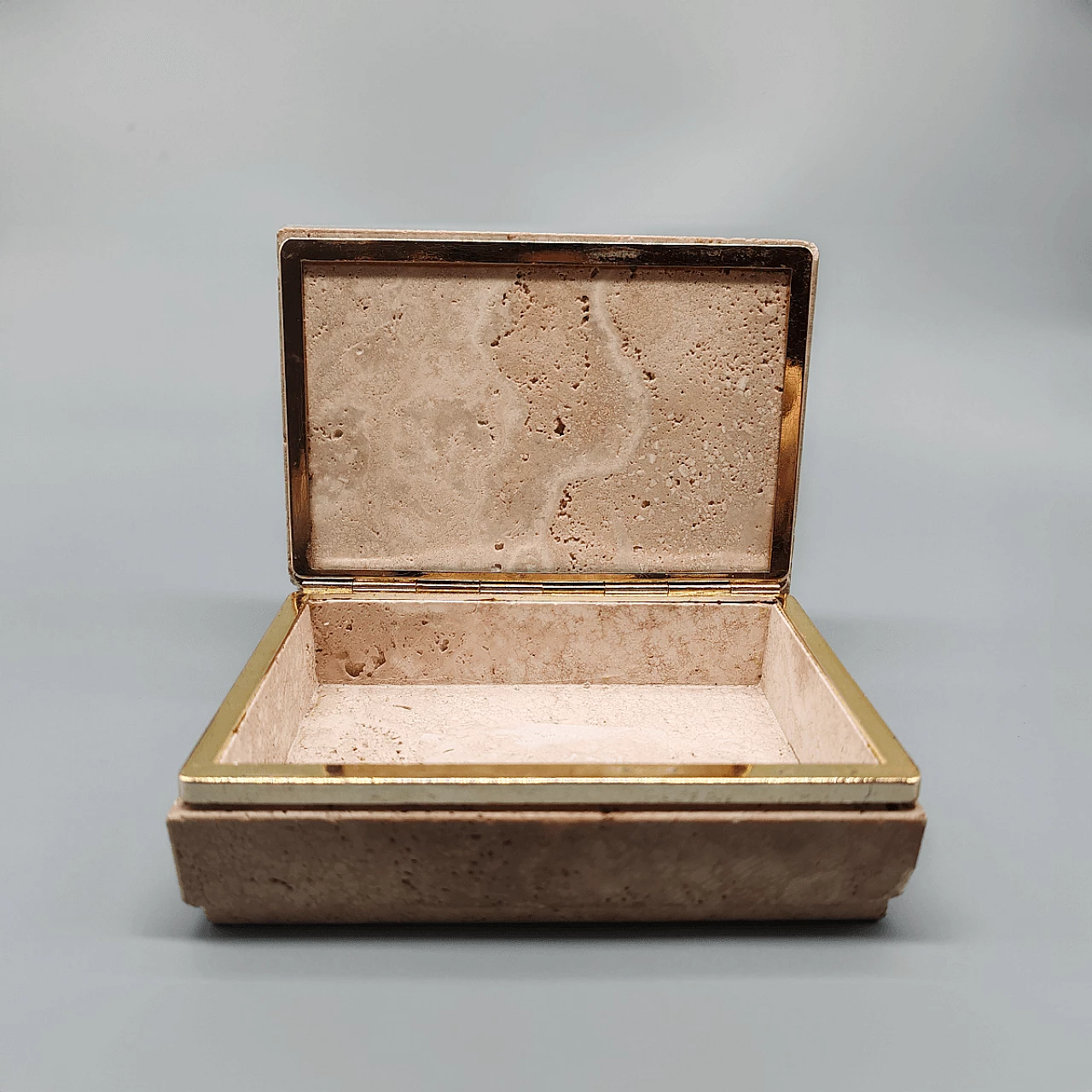Rectangular travertine box by Enzo Mari for F.lli Mannelli, 1970s 8