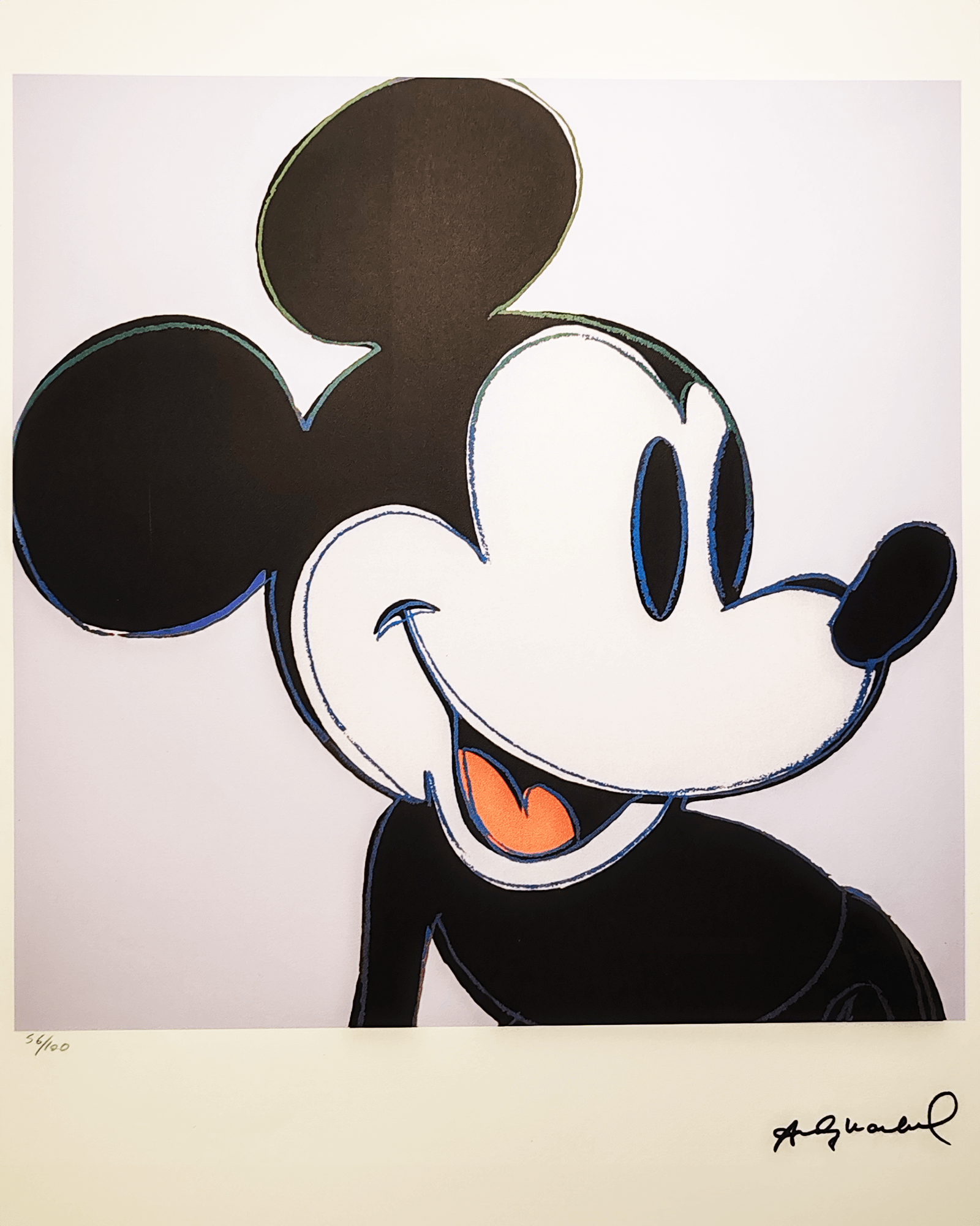 Litografia in serie limitata Topolino di Andy Warhol degli anni '80 - Leo Castelli - New York - Numerata a matita. | €330