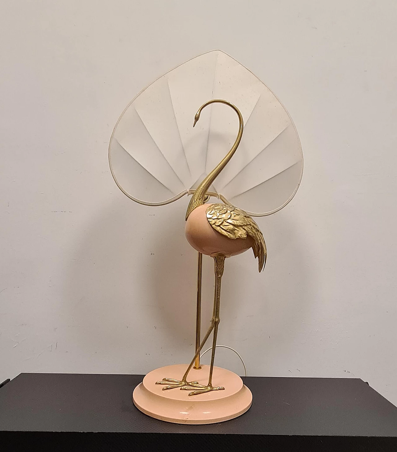 Table lamp with grey heron by Antonio Pavia, 1970s 3