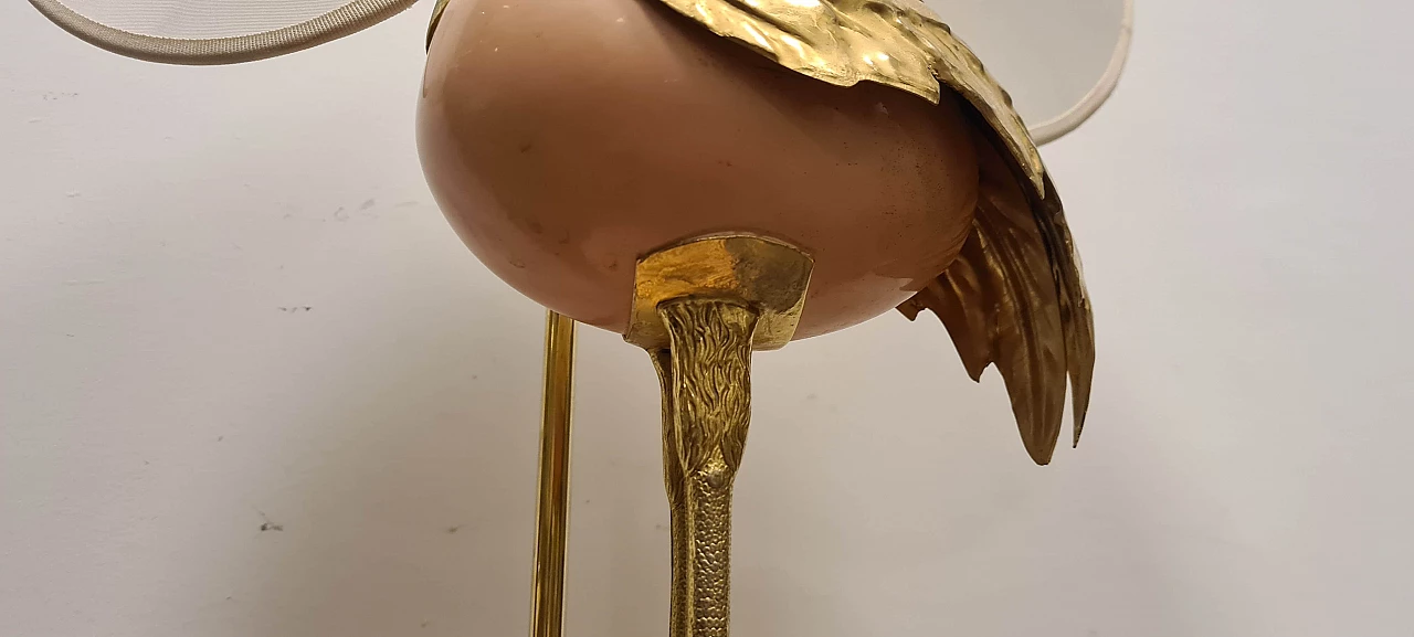 Table lamp with grey heron by Antonio Pavia, 1970s 9