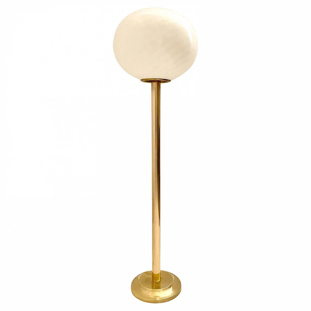 Brass floor lamp in the style of Venini, 1960s 1
