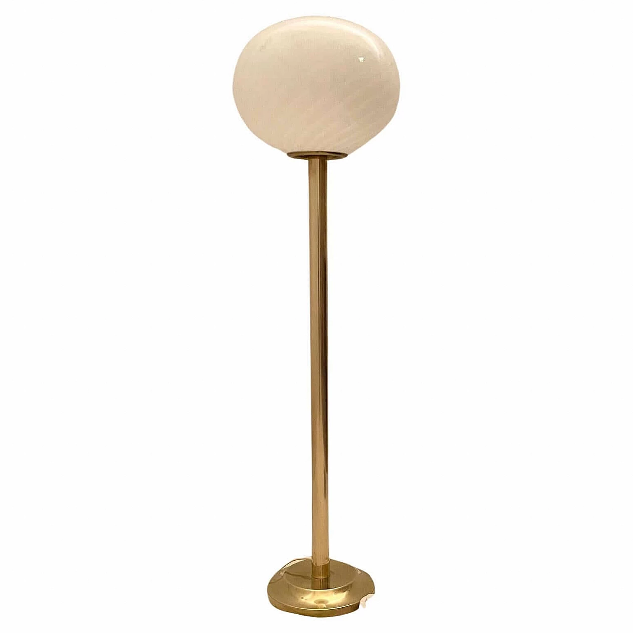 Brass floor lamp in the style of Venini, 1960s 8