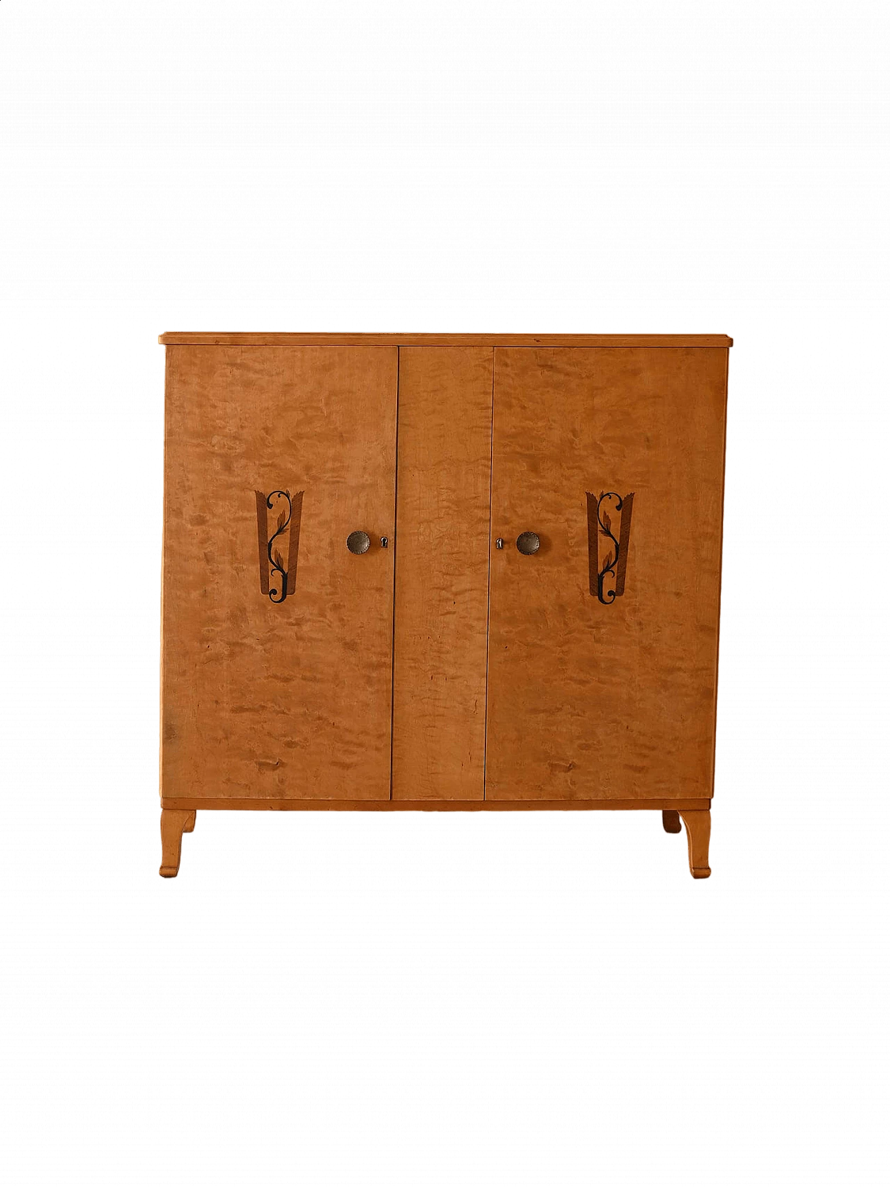 Credenza Art Déco scandinava in legno, anni '40 13