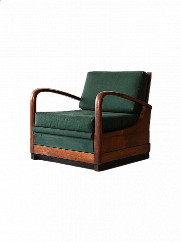 Scandinavian Art Deco convertible armchair-bed, 1940s