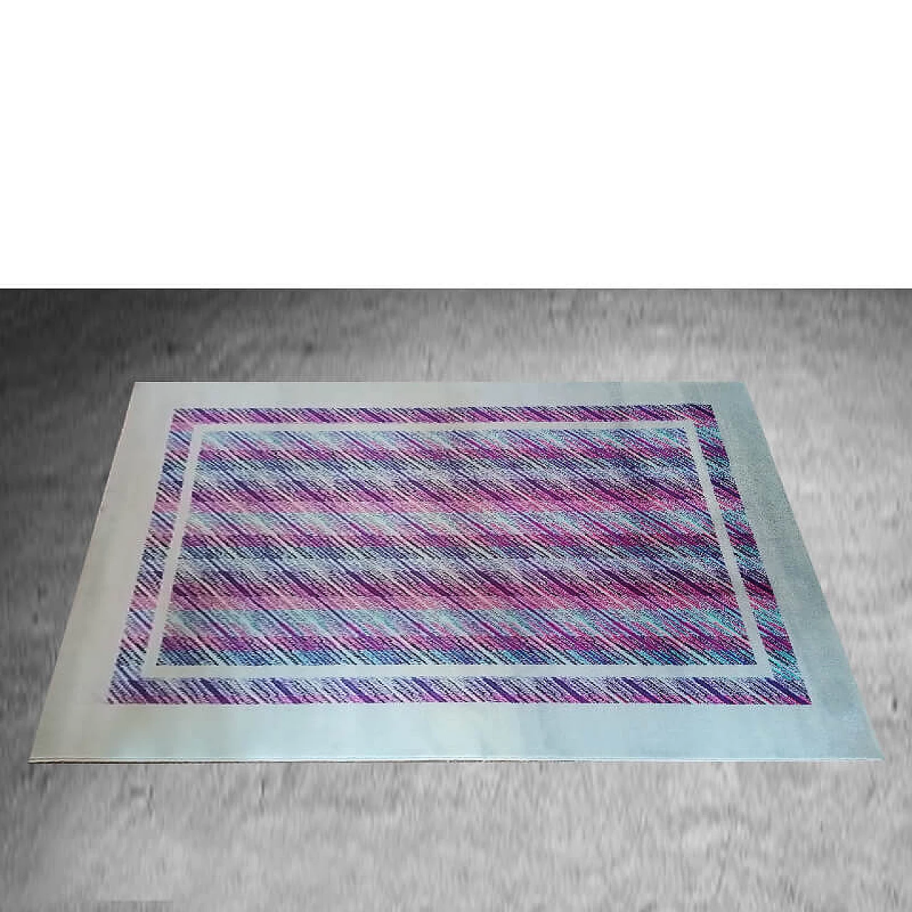 Geometric wool carpet by Missoni for T&J Vestor, 1980s 2