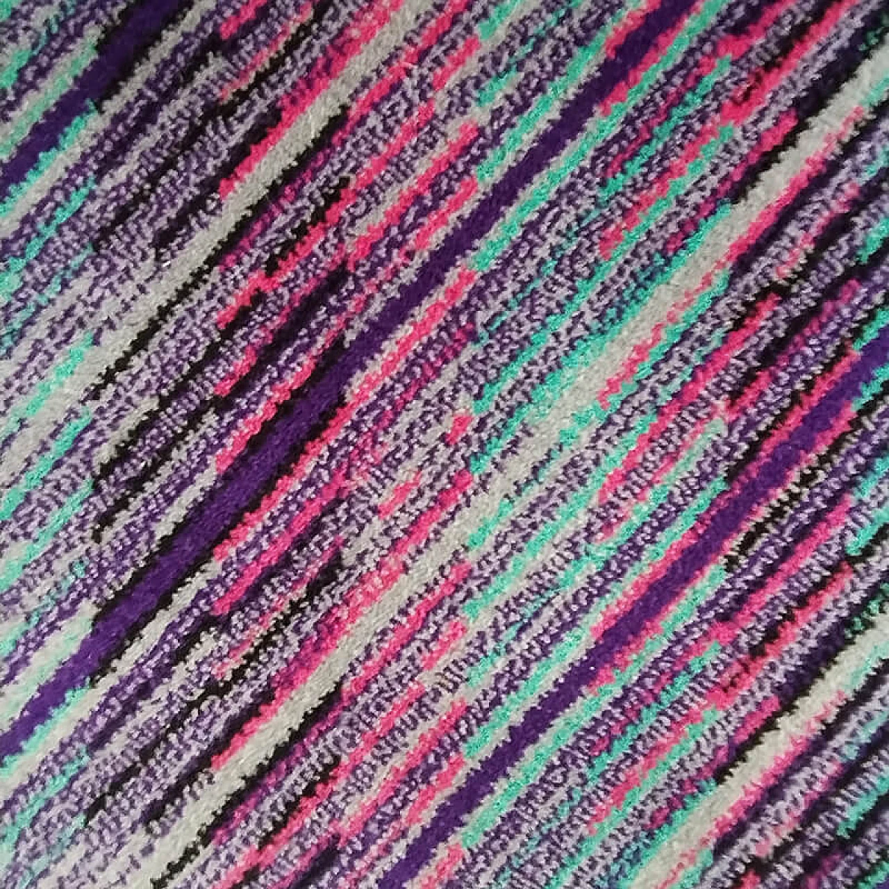 Geometric wool carpet by Missoni for T&J Vestor, 1980s 6